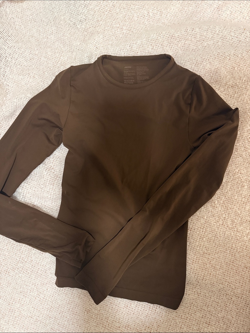 Skims seamless brown long sleeve